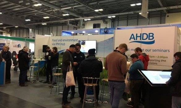 People on the AHDB stand at CropTec 2022